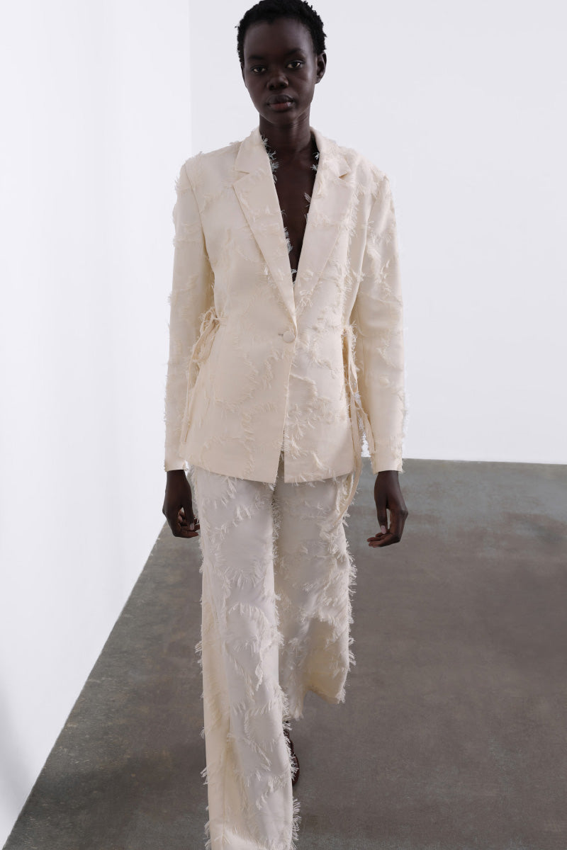 JORA FRINGE TROUSERS IN CREAM
